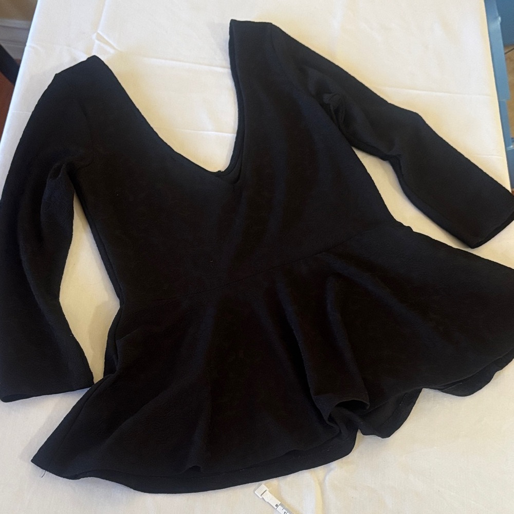 Forever 21 Black Peplum Blouse
